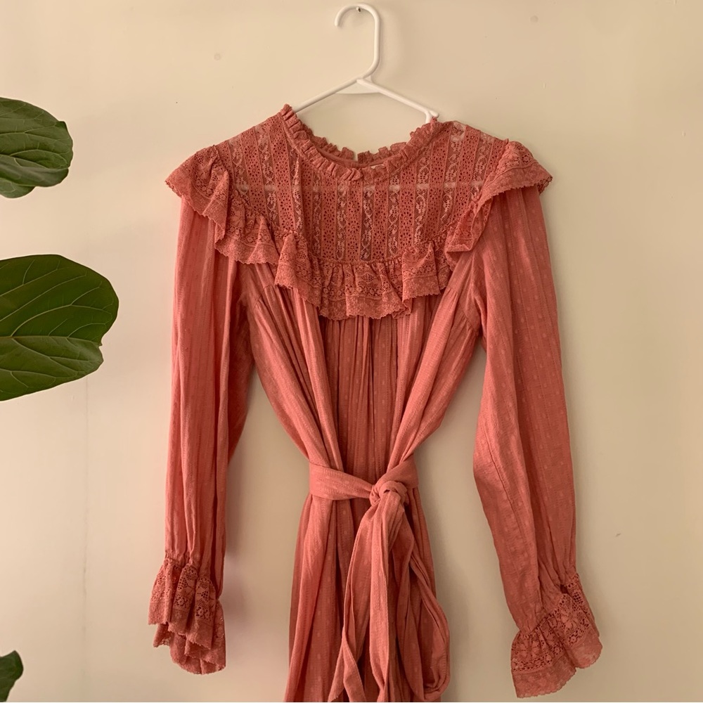 Sold❤️SALE❤️Doen pink Hillside dress long sleeve - Picture 11 of 11